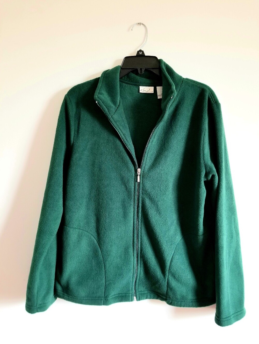 NWOT Kim Rogers Dark Green Full-Zip Teddy Jacket - Women